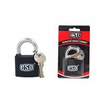 zámek 50mm ESO, černý, 3klíče, visací