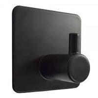 háček- 1ks ČERNÝ 4,5x4,5x3cm, poplast.kov, samolepící