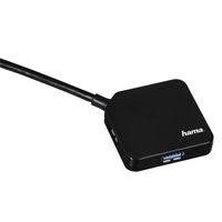 Hama USB 2.0 hub 1:4,bus-powered, černý