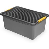 box 40,0l SOLIDST.-1722, 58x39x25cm, koleč., grafit, plast