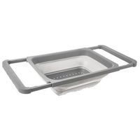 cedník 39x26,5cm, skládací, pružný, do dřezu, silikon/plast