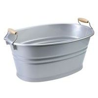 škopek 12l NOSTALGIA ovál, stříbrné, 44x29x18cm Tontarelli, plast