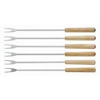 KELA Fondue vidlička MODESSA 6ks dřevo, nerez KL-79164