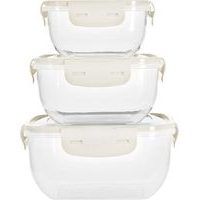 EXCELLENT HOUSEWARE Dóza na potraviny 3 ks béžová KO-024001550bezo