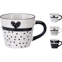 hrnek 330ml, SRDCE na lince, 3dekory, keramika