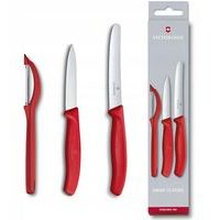 sada 3ks VICTORINOX 2nože+škrabka, červená