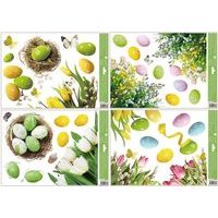 dekorace okenní VAJÍČKA rohová 42x30cm, 4motivy, fólie