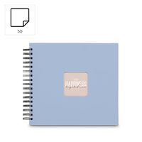 Hama album klasické spirálové FINE ART 28x24 cm, 50 stran, lagoon, černé listy