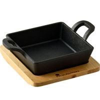 MASTERPRO Pekáč litinový s podstavcem COOK & SHARE 12,6x18,5x3,6 cm černá BGMP-3805-EM