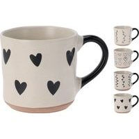 hrnek 350ml, SRDCE, mix vzorů, kamenina