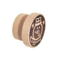 Razítko dřevo na těsto sněhulák