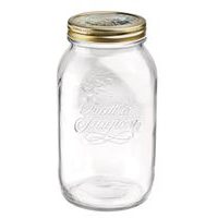 sklen.zavař.1500ml QUATTRO ST. d12,2x21cm, víčko d86mm, sklo