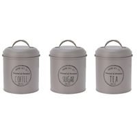 EXCELLENT HOUSEWARE Dóza na potraviny kávu, čaj a cukr sada 3 ks šedá KO-C80653730seda