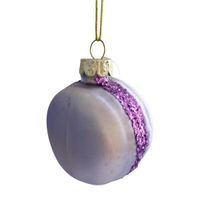 TORO OZDOBA VÁNOČNÍ MAKRONKA 5,6X4,2X7,4CM SKLO_hamashop