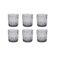sklen. 340ml, 6ks, d8x8,5cm, kouř., whisky