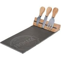 EXCELLENT HOUSEWARE Servírovací prkénko na sýr břidlice sada 4 ks KO-210000170