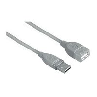 Hama USB kábel typ A-A, predlžovací, 3 m, šedý, blister