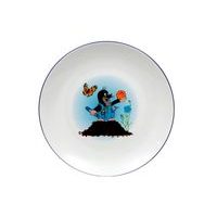 talíř d21cm mělký, KRTEK a hromádka,dětský,český porc.