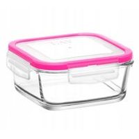 dóza 0,72l FRESCO, 1ks, 14,2x14,2x5,9cm, víčko plast, sklo