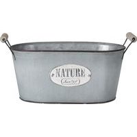 květináč ovál 30x14cm, dekor., zink.