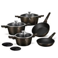 BERLINGERHAUS Sada nádobí s titanovým povrchem 10 ks Antracit Collection BH-8140