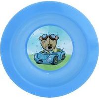 talíř d17,3cm hlub. MEDVÍDEK auto IML, aqua, dětský, plast