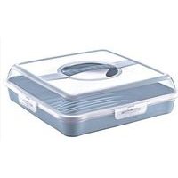 box PARTY-Enrico, 34,5x34,5x10,5cm, sev.modrá, plast