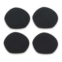 KELA Podtácky Stone PU kůže černá 4 kusy 12x10cm KL-12655