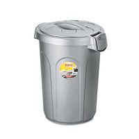 koš odp.23l POPELNICE stříbrná, d37x46 s víkem