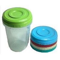 dóza 0,95l, d12x16cm, šroub.víko, plast