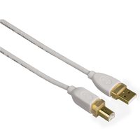 Hama USB Connecting Cable, A-Plug - B-Plug, 1.8 m, white