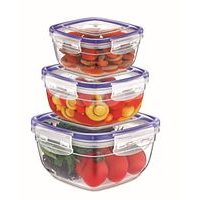 box-sada 3ks, čtverc.klick 1,5-0,9-0,5l netekoucí, plast