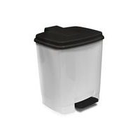 koš odp.15l GOLIÁŠ 30x32x38cm-antracit+měs.šedá, pedálový