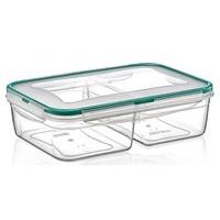 box 2,0 l FRESH dělený(2x1,0l),klick 24x17x7cm,transp.plast
