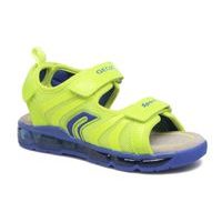 Dětské letní boty GEOX J SANDAL ANDROID BOY FLUO YELLOW/ROYAL