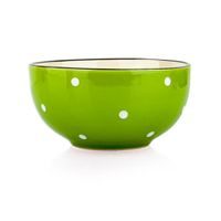 TORO MISKA ?13,5cm, 490ml, zelená, bílý puntík, keramika_hamashop