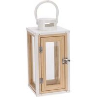 lucerna 26,5x15cm, menší, přír.dřevo/kov