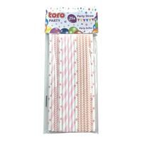 TORO BRČKA PAPÍROVÁ 19,7CM, 25KS ŘŮŽOVÁ 3ASS_hamashop