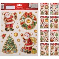 dekorace 21x30cm, vánoční okenní, 8 DRUHŮ