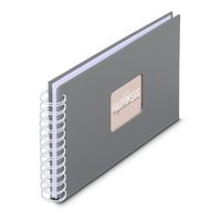 Hama album klasické spirálové FINE ART 24x17 cm, 50 stran, kamenná šedá, bílé listy