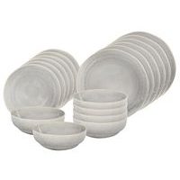 HIT Jídelní sada talířů 18 ks Earth šedá HT-24327373