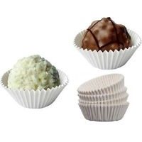 košíček d50x30mm, 100ks, bílý papír MUFFINY