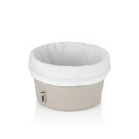 KELA Košík na chleba Grana PU kůže stříbrná šedá 11,0cm 19,0cm KL-12545