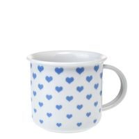 hrnek 250ml TINA - modrá SRDÍČKA, U3395/25, čes.porcelán