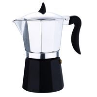 RENBERG Konvice na espresso 6 šálků černá/stříbrná RB-3201