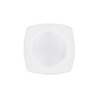 talíř 17,6x17,6cm dezertní, ECLISSI Bianco, silný, bílý, opál.sklo