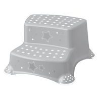 taburetka 40x37,v.21cm,2stupně, sever.šedá, plast