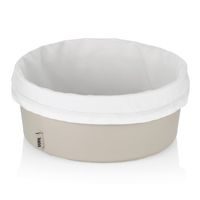 KELA Košík na chleba Grana PU kůže stříbrná šedá 11,0cm 28,0cm KL-12546