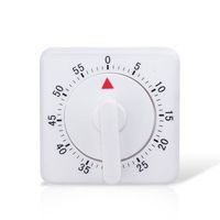 minutník 7x7x5cm, hran., mechan., plast