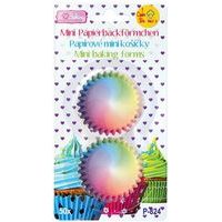 košíček d30x20mm pralinky, DUHA, 50ks, papír